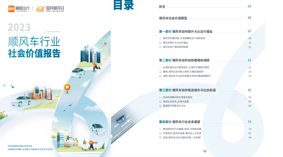 《2023順風車行業社會價值報告》目錄_順風車軟件開發_順風車系統開發_順風車app開發_順風車小程序開發